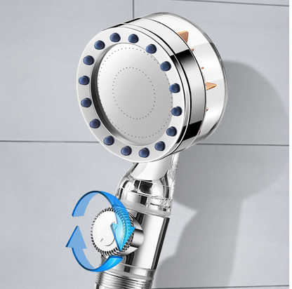 Pressurized Nozzle Turbo Shower Head One-Key Stop Water Saving