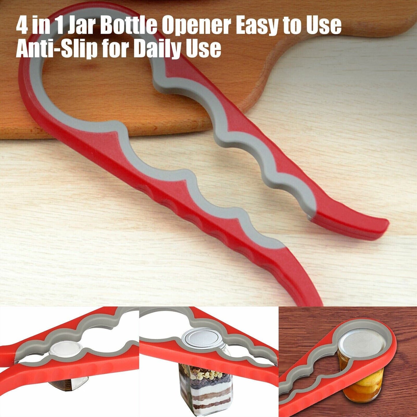 Adjustable Multifunctional Can Opener Jar Lid Gripper Kitchen For Elderly Senior Kitchen DealSniper.net