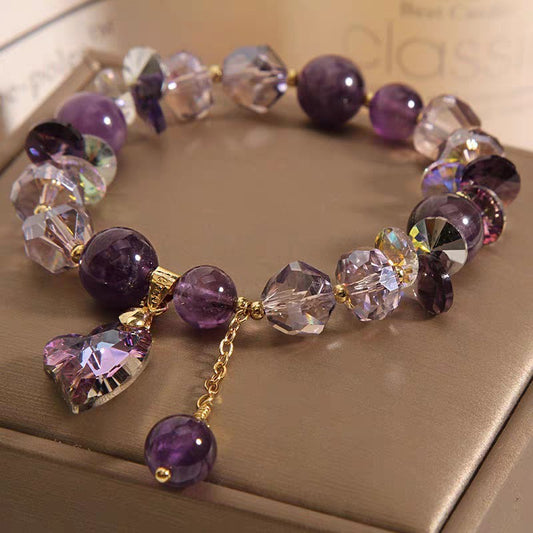 Natural Amethyst New Chinese Bracelet Love Gem Jewelry dealsniper-net