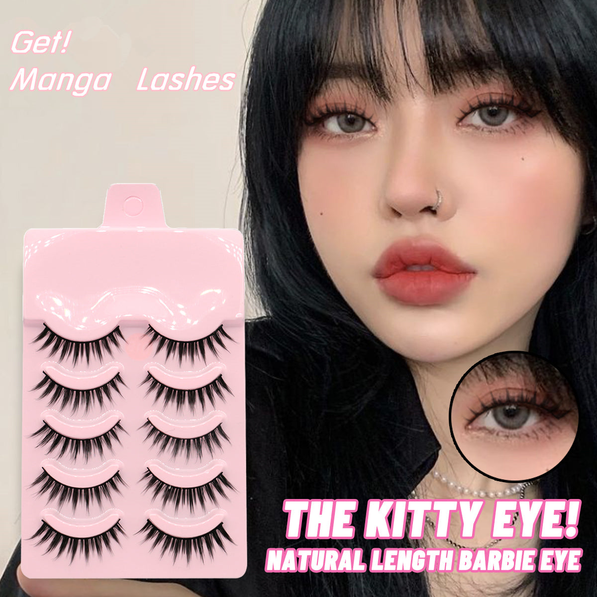 5 Pairs Manga Lashes New Arrival Anime Cosplay Natural Wispy