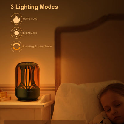 New Smart LED Colorful Bluetooth Speaker Atmosphere Flame Light House Gym From House