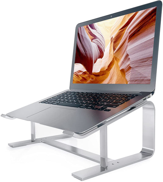 Laptop Stand, Computer Stand for Laptop, Aluminium Laptop Riser, Ergonomic Laptop Holder Compatible with MacBook Air Pro, Dell XPS, More 10-17 Inch Laptops Work from Home-Sliver Amazon Banned Gadgets dealsniper-net default