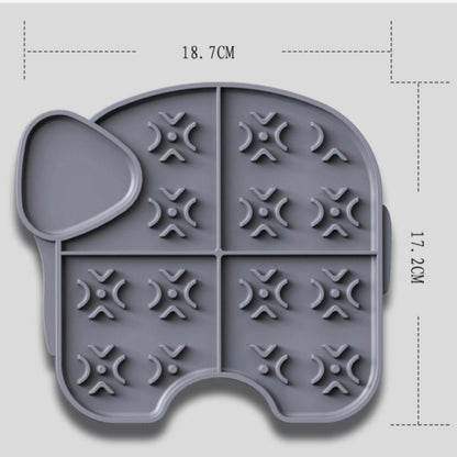 Pet Elephant Licking Plate Silicone Pets dealsniper-net Gray