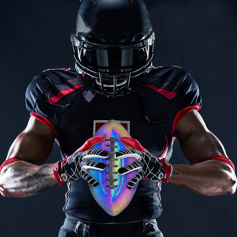 Training Game Ball Luminous Light Up Reflective Rugby Sports DealSniper.net