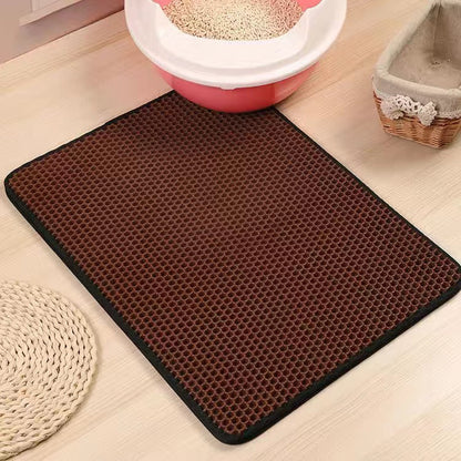 Double Layer EVA Pet Litter Mat Pets Gym From House Brown 30X30cm