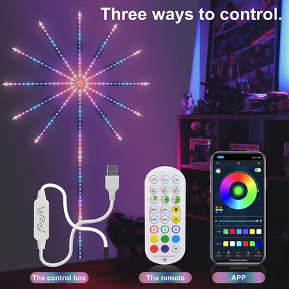 Firework Lights LED Strip Music Sound Changing LED Firework Light Home dealsniper-net