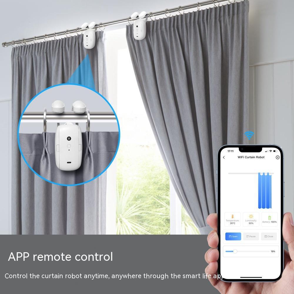 Wifi Curtain Robot Smart Home Roman Rod Electric Curtain Companion House dealsniper-net