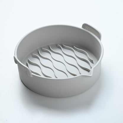 New Air Fryer Silicone Baking Tray Kitchen Gym From House Gray 7.8Inches