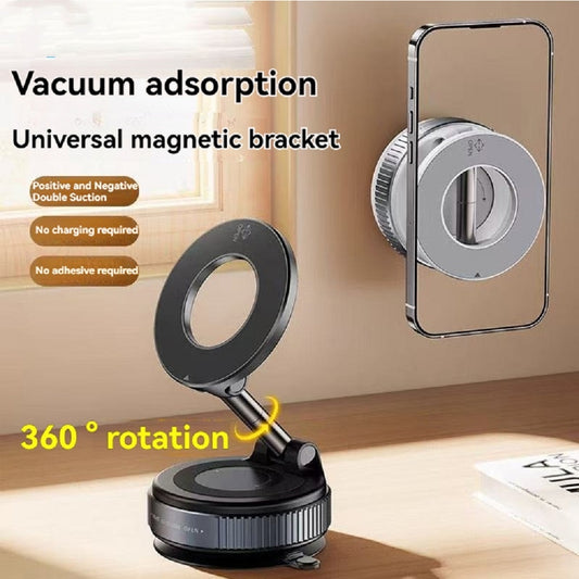 Magnetic Phone Holder With Vacuum Suction Car Mount Vehicle DealSniper.net
