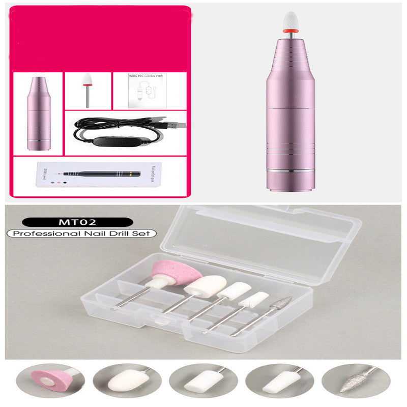 New Mini Electric Nail Sander Beauty Gym From House Rose Gold set USB