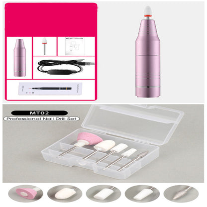 New Mini Electric Nail Sander Beauty Gym From House Rose Gold set USB