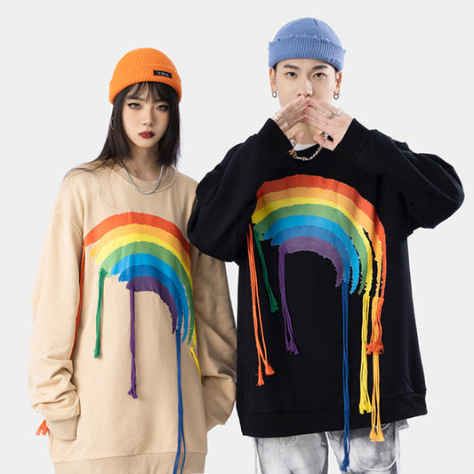 Men's And Women's Rainbow Print Long Sleeve Women dealsniper-net