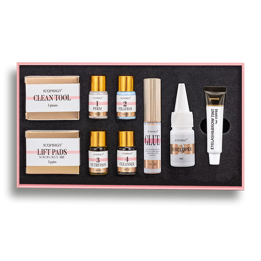 ICONSIGN Lash Lift EyeLash Eyebrow Dye Tint Kit Lashes Perm Set Brow Lamination Makeup Tools Beauty DealSniper.net Coffee