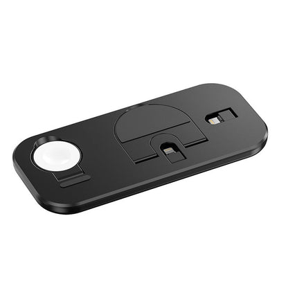 Portable Wireless Charger Folding Phone Stand Electronics DealSniper.net Black USB