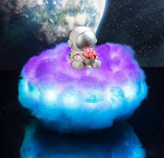 LED Colorful Clouds Astronaut Lamp With Rainbow Lamp Home Decor DealSniper.net Bouquet 15X20CM