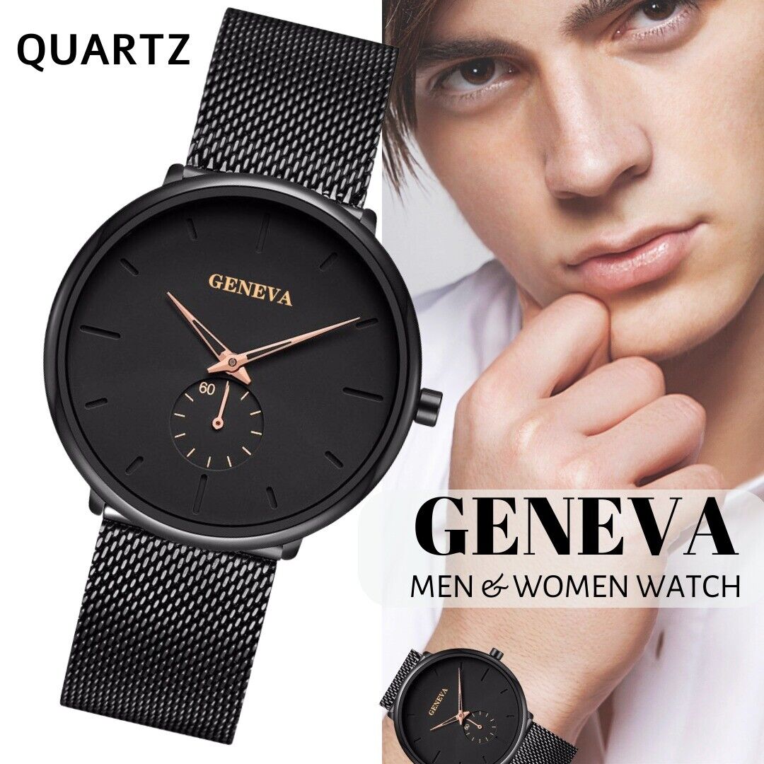 Luxury Men's Quartz Watch Business Stainless Steel Analog Ultra Thin Waterproof Jewelry dealsniper-net