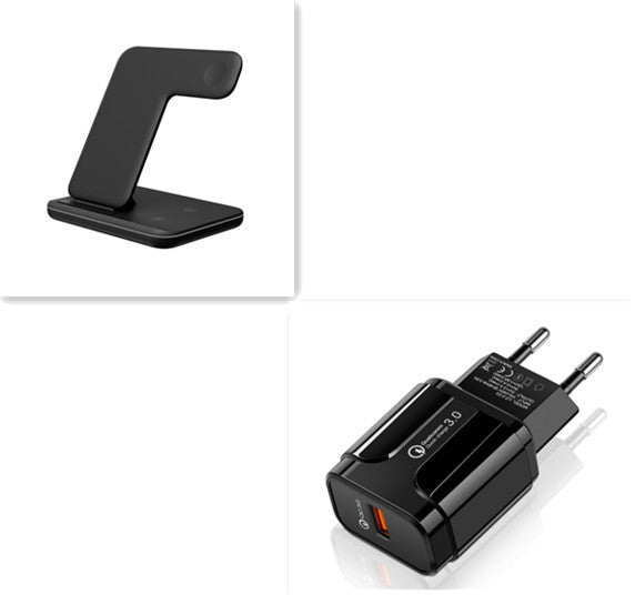 Compatible With Three-in-one Bracket Wireless Charger Electronics DealSniper.net Black EU PLUG