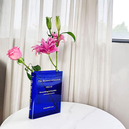 Acrylic Book Vase Simple Living Room Flower Arrangement Water Culture