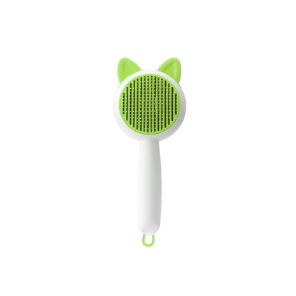 Pet Dog Brush Cat Comb Self Cleaning Pet Hair Remover Brush Pets Gym From House Greenish White Bag Packaging