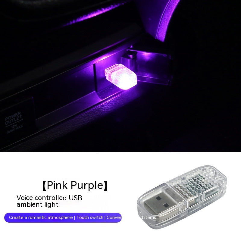 Atmosphere Car USB Light Multi-function Vehicle dealsniper-net Pink Light Always Bright