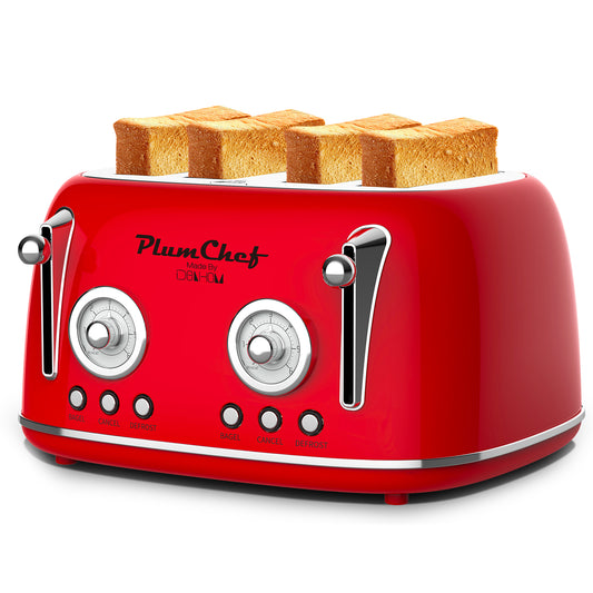 4 Slice Retro Toaster, Dual Control Toaster Kitchen dealsniper-net WT3450D
