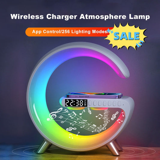 New Intelligent G Shaped LED Lamp Bluetooth Speake Wireless Charger House Gym From House