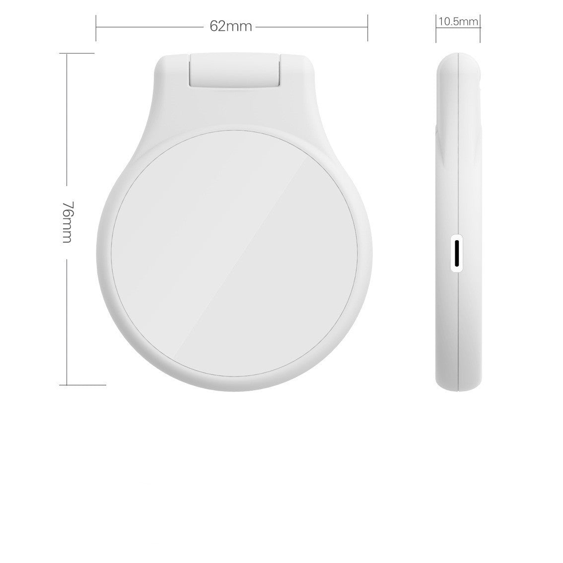 Folding Wireless Charger 3in1 Circular Electronics DealSniper.net White USB