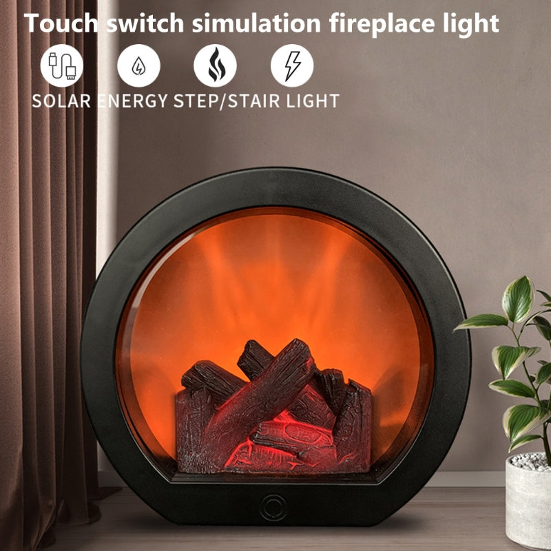 Simulation Fireplace Firewood Lanterns Lamp Desktop Ornaments Home dealsniper-net