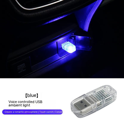 Atmosphere Car USB Light Multi-function Vehicle dealsniper-net Blue Light Is Always Bright