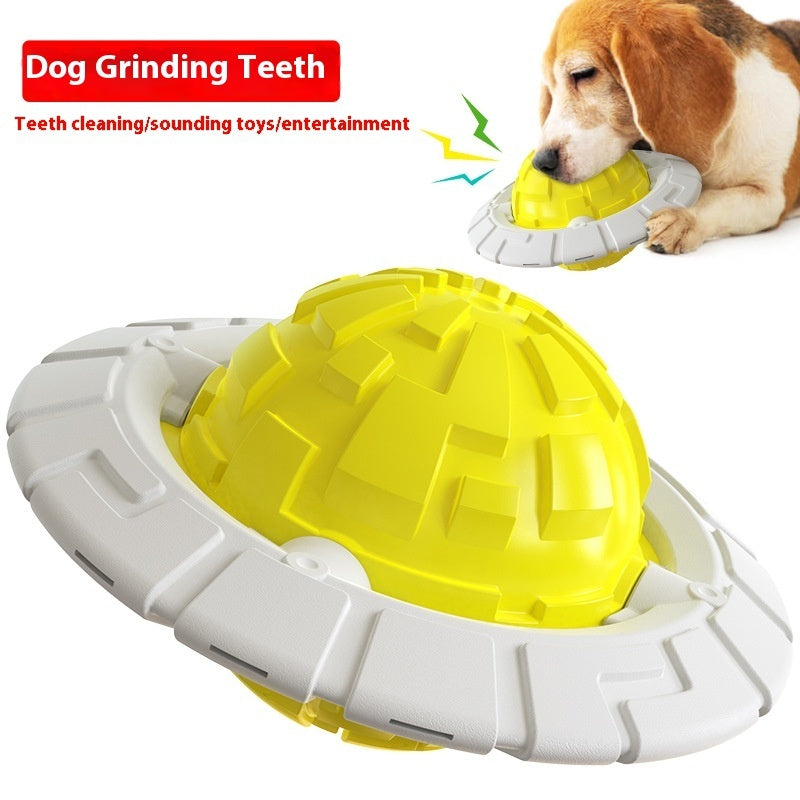 Dog Toy Sound Interaction Teether Ball Pet Supplies Pets dealsniper-net Yellow