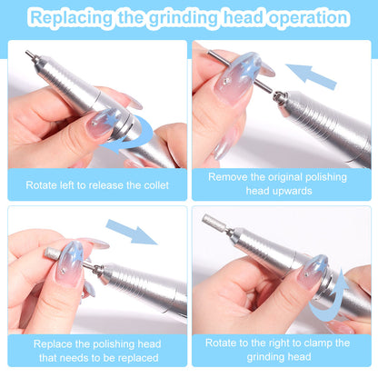 Rechargeable Electric Nail File Professional Efile Nail Drill Kit Beauty dealsniper-net
