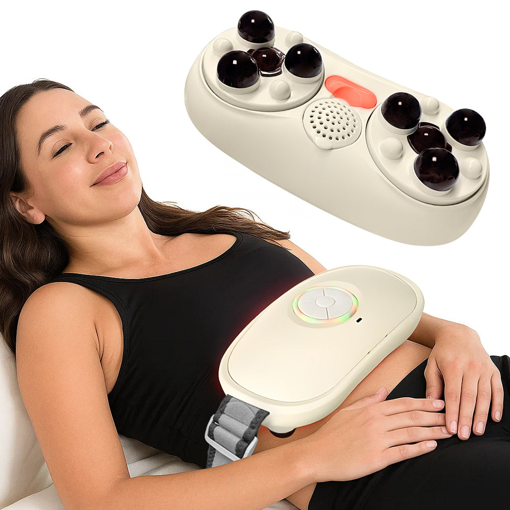 Smart Abdominal Massager With Heat Therapy 3D Kneading Beauty dealsniper-net White