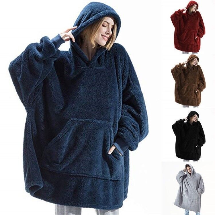 Hoodie Sweatshirt With Big Pocket Tops Sweater Comfortable Loose Women dealsniper-net