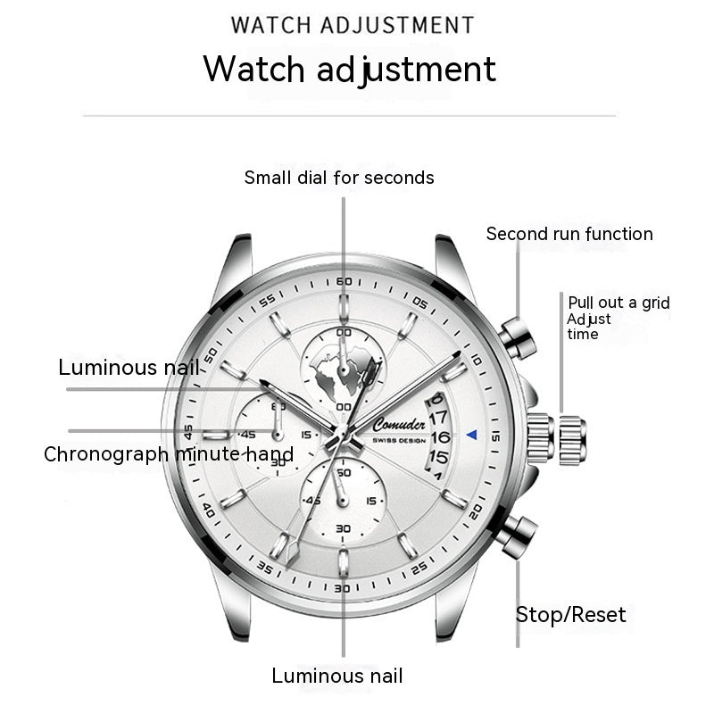 Full-automatic Waterproof Luminous Calendar Watch Jewelry DealSniper.net