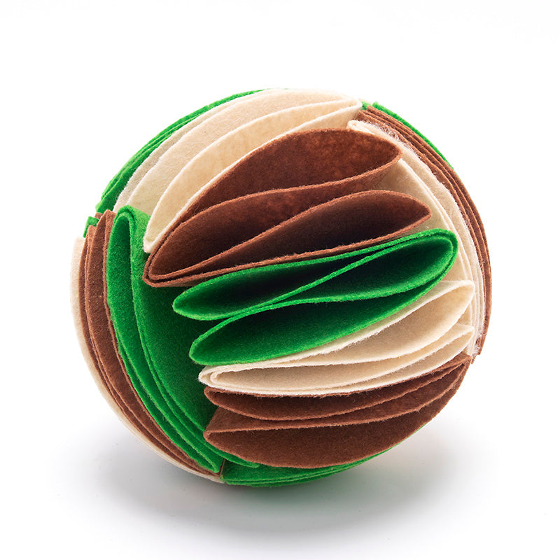 Foldable Dog Snuffle Ball Dog Training Toys Increase IQ Pets dealsniper-net L Beige brown green