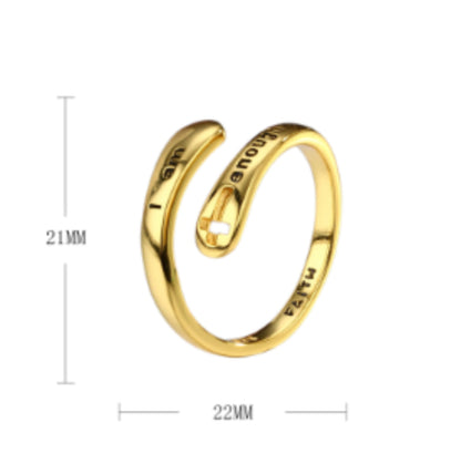 Trendy Hollow Cross Ring Temperament Jewelry Gym From House 925silver plated with gold