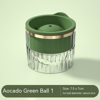 Household Small Capacity Ice Cube Mold Press Type Kitchen DealSniper.net Green Single Ball