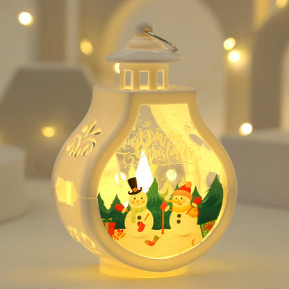 Christmas Candle Lamp Romantic Ornaments Holidays DealSniper.net Snowman