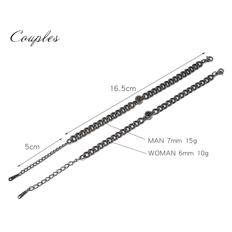 Titanium Steel Personalized Photo Custom Bracelet Jewelry Gym From House