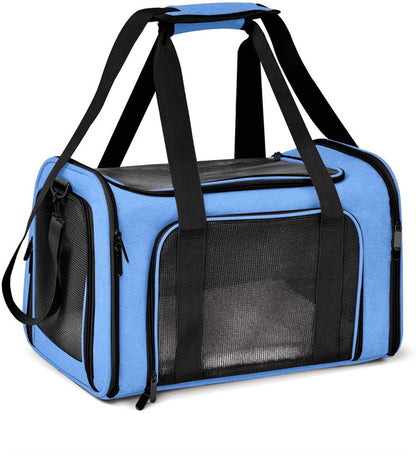 Portable And Breathable Small Dog And Cat Portable Pet Travel Bag Pets Gym From House Blue Extra large size