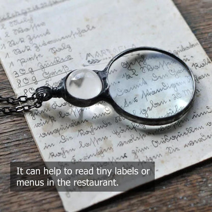 New Mother's Day Magnifying Glass Pendant Necklace Jewelry Gym From House