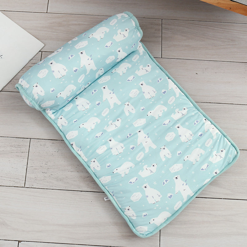Cool Mat Summer Pet Blanket Cooling Breathable Bed Pets DealSniper.net Green and White Bear Large