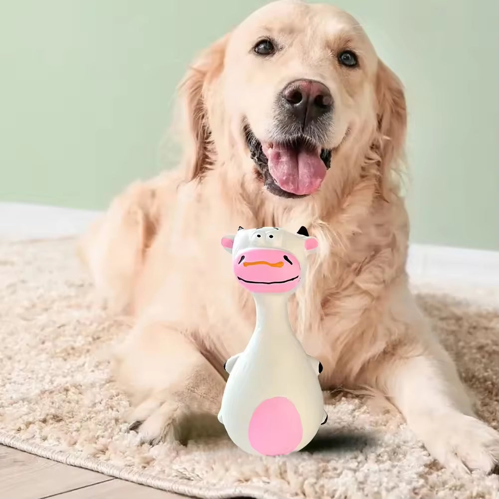 4pcs Cute Latex Dog Chew Toys With Sound Interactive Biting Toys Pets Gym From House