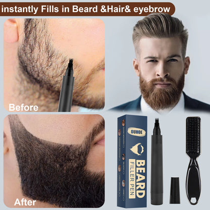 Beard Pencil Filler Beard Filling Pen Kit Barber Pencil With Brush Men dealsniper-net