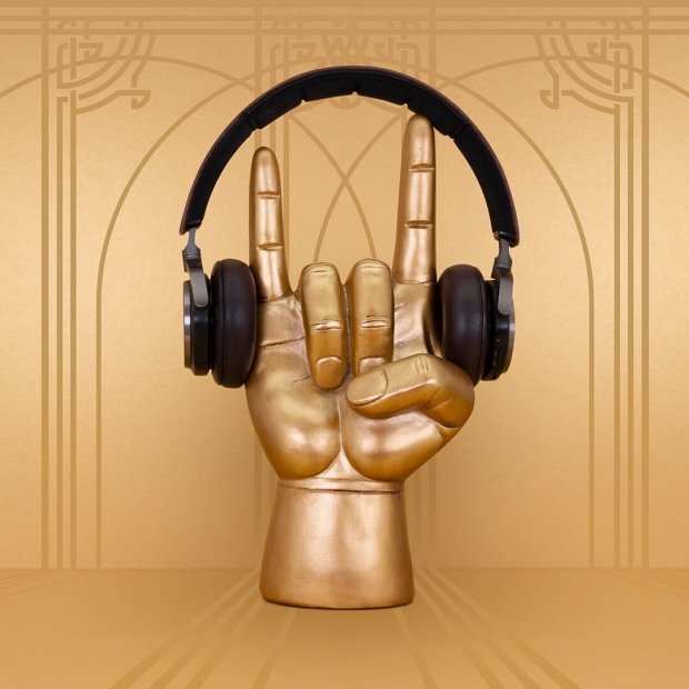 Creative Gold Finger Shape Earphone Holder Electronics dealsniper-net Gold