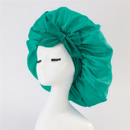 New Silk Bonnet For Sleeping Women Satin Bonnet Hair Bonnet Beauty dealsniper-net Green