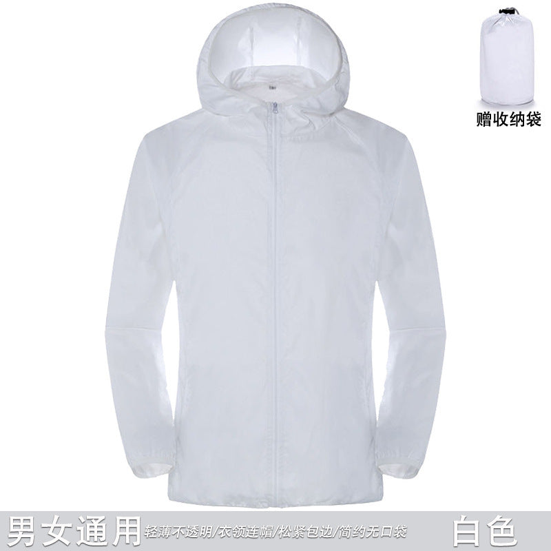 New Sun Protection Clothing Couple Outdoor Skin Clothing Men DealSniper.net White 4XL
