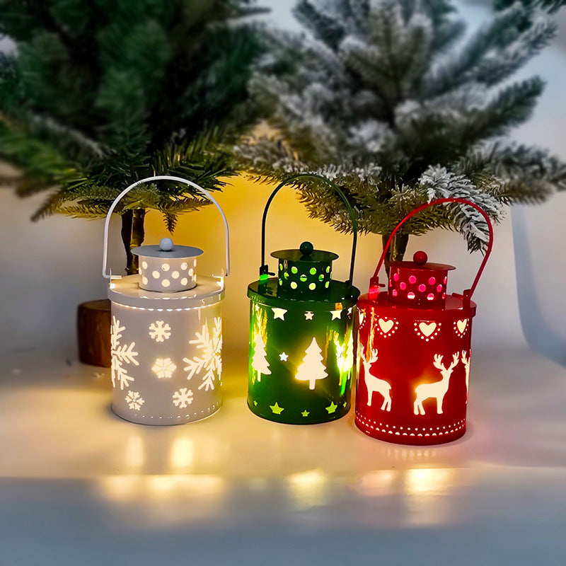 Christmas Candle Lights LED Small Lanterns Wind Lights Electronic Candles Nordic Style Creative Holiday Decoration Decorations Holidays dealsniper-net