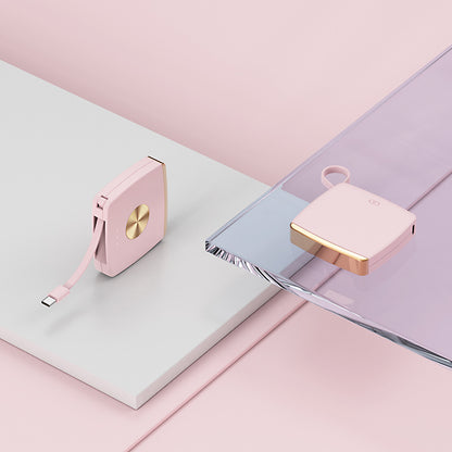 5000 MA Pendant Emergency Power Bank Electronics dealsniper-net Pink Apple Cable 5000 MA