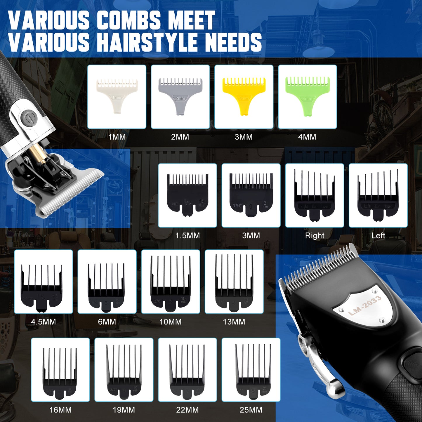 Hair Clippers For Men, Professional Cordless Trimmer Set